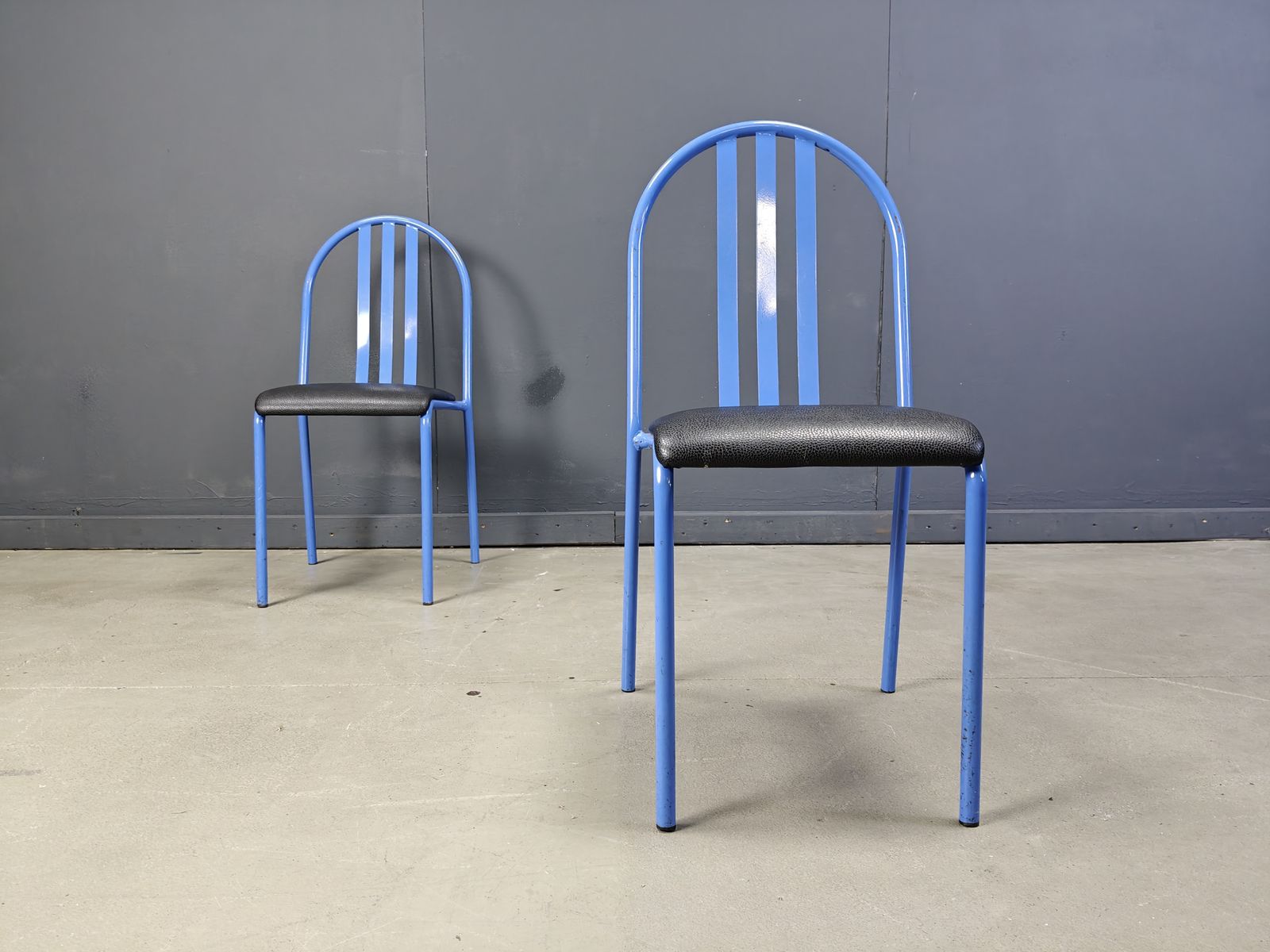 Set Of Nr 222 Chairs By Robert Mallet Stevens, 1980s, Set Of 7 photo 1250.0