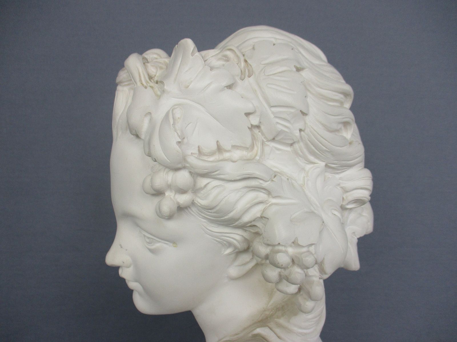 Bust Resin Alabaster Base Young Victorian Woman Girl Victorian Vintage Gorgeous photo Art