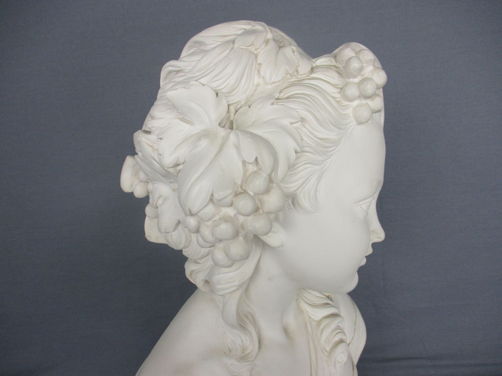 Bust Resin Alabaster Base Young Victorian Woman Girl Victorian Vintage Gorgeous photo buy