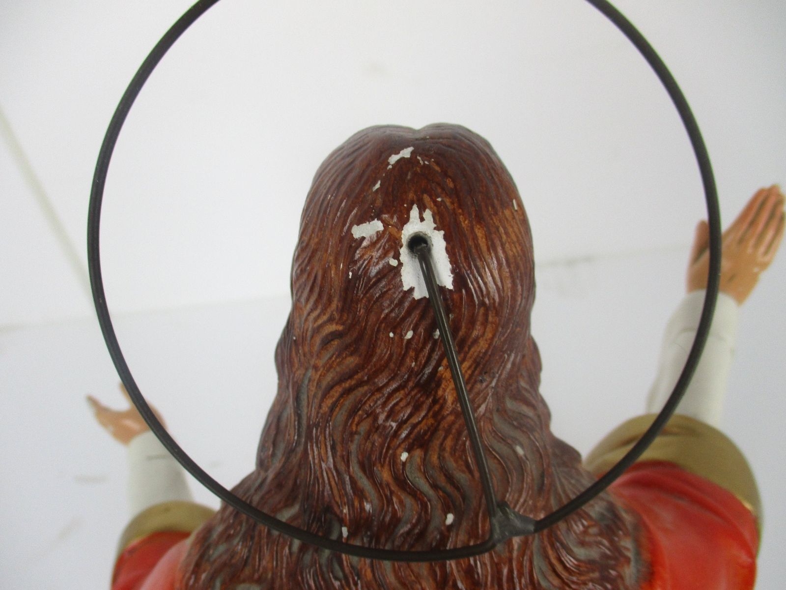 photo furniture Antique Statue Jesus Christ Savior Sacred Heart Art Deco 1920s Plaster 20.07&Quo