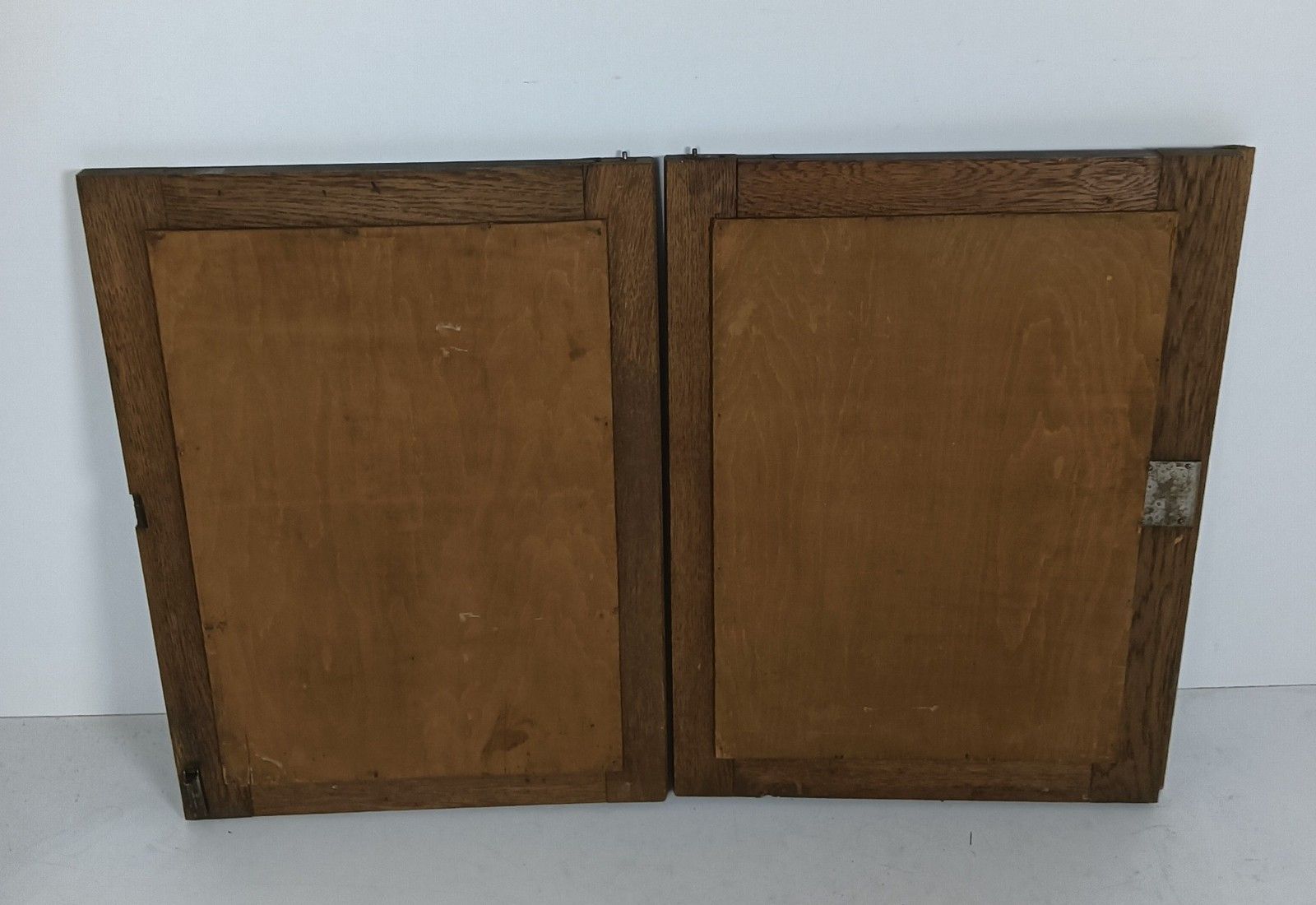 Gorgeous Large Hand Carved Wooden Door Panels Beveled Clear Glass Pair Antique R photo buy