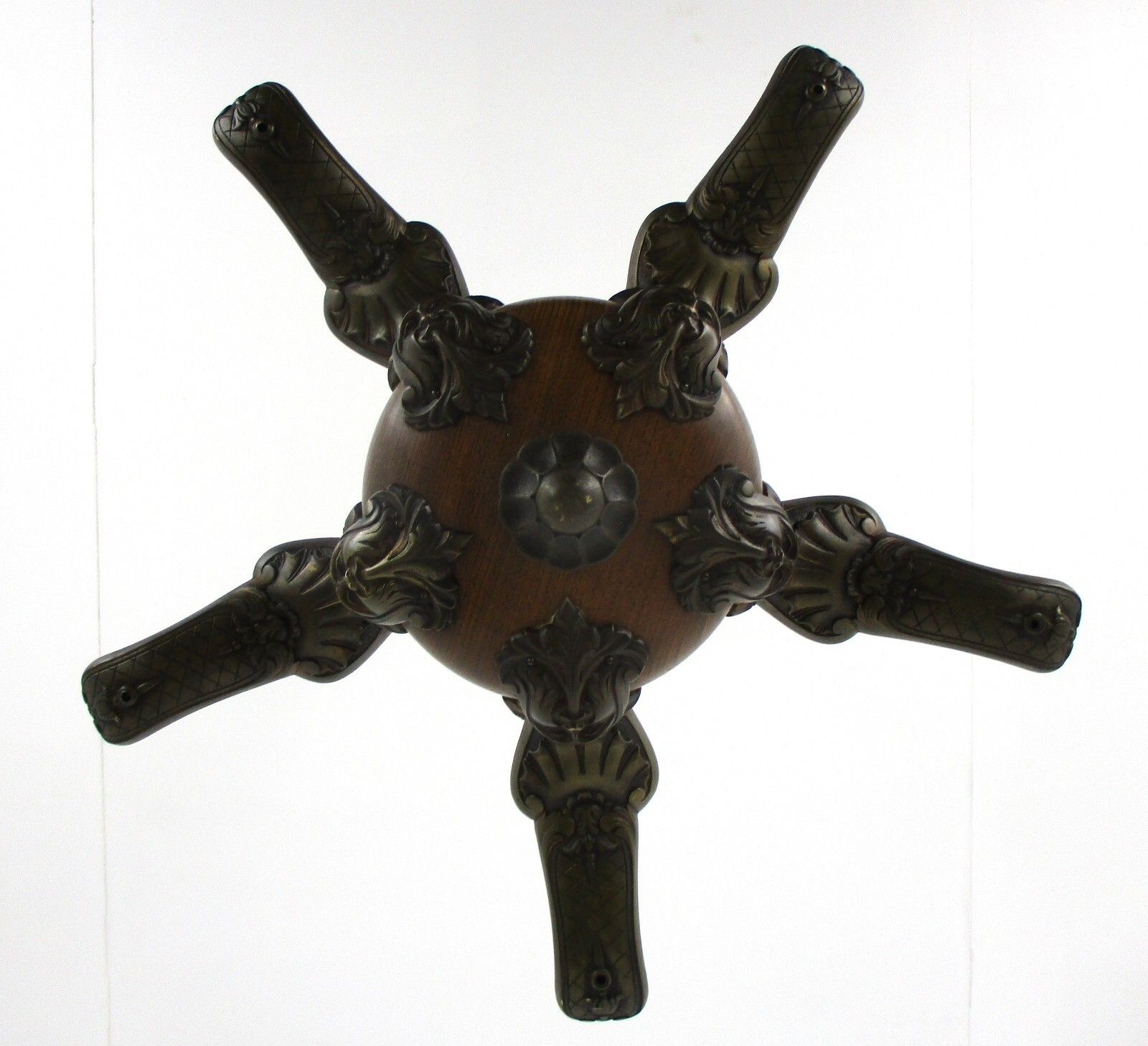 Gothic Ornate Brass  Bronze Wood 5 Lights Chandelier Revival Empire Stunning photo vinterior