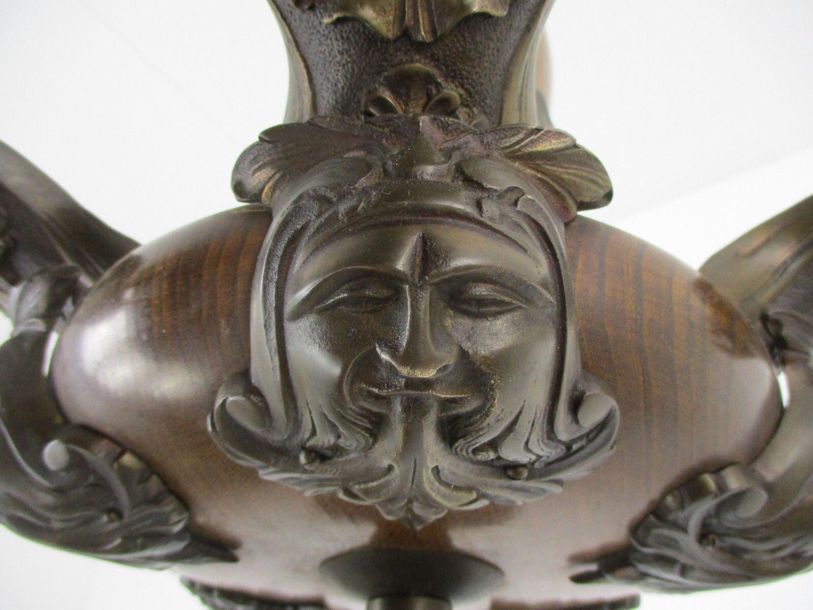 Gothic Ornate Brass  Bronze Wood 5 Lights Chandelier Revival Empire Stunning photo buy
