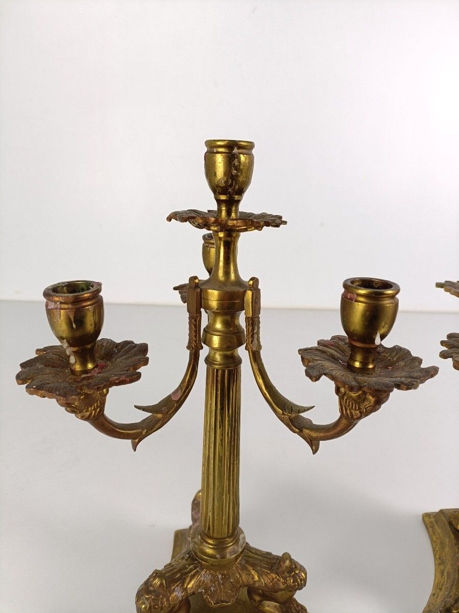 Stunning Couple Of Candle Holders Candle Sticks Candelabras 4 Arm  Empire Style photo buy