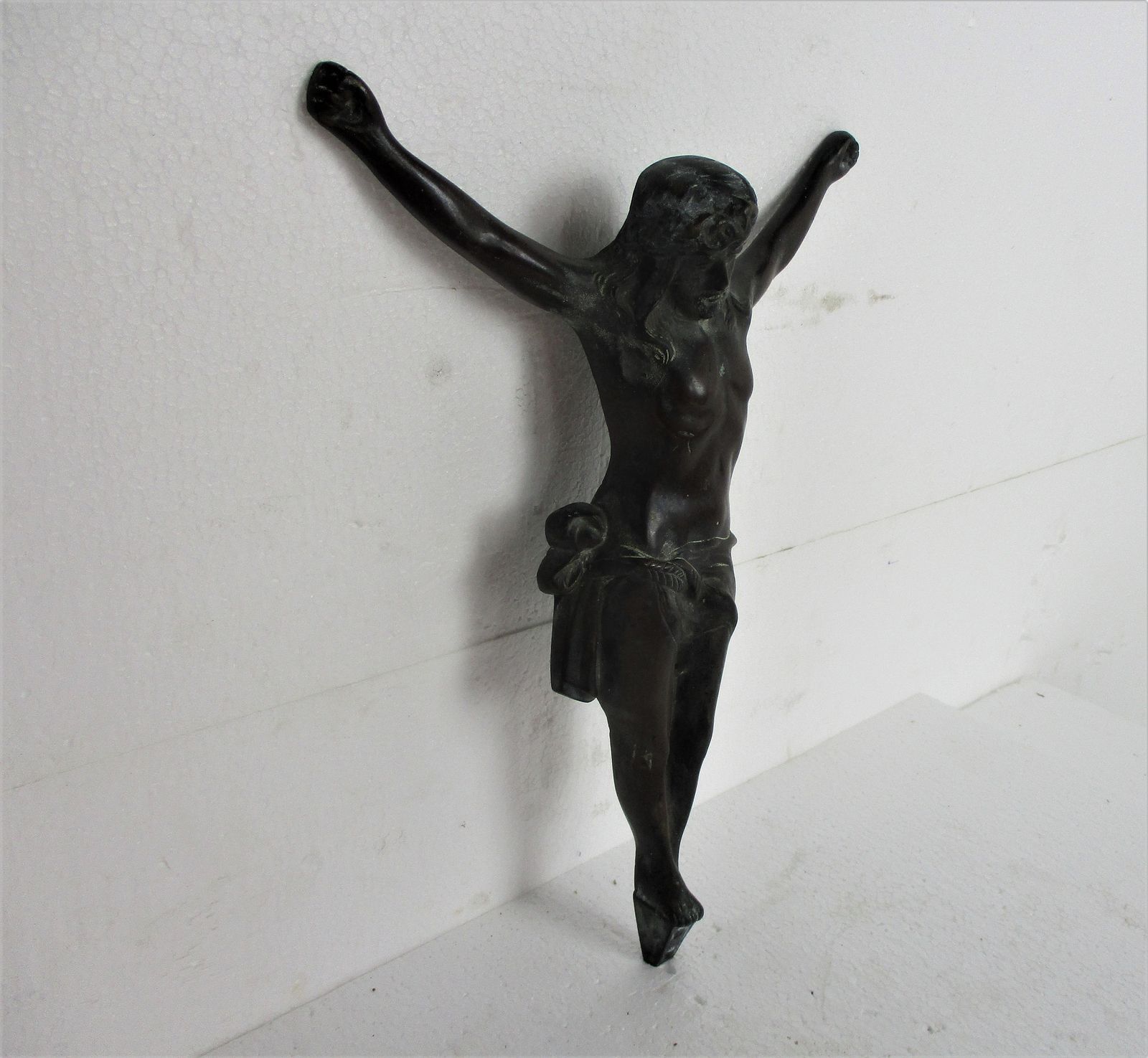 Gorgeous Mid Century Bronze Corpus Jesus Christ Signed Sylvain Norga photo for sale