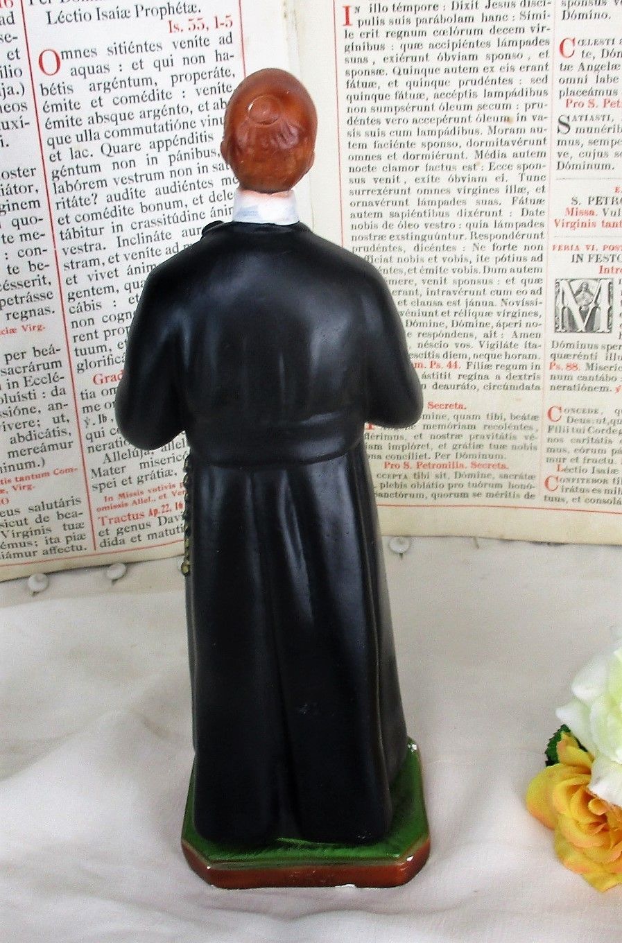 Antique Statue Saint Santo Gerard Santo Majella Plaster Priest Patron Good Sales photo buy