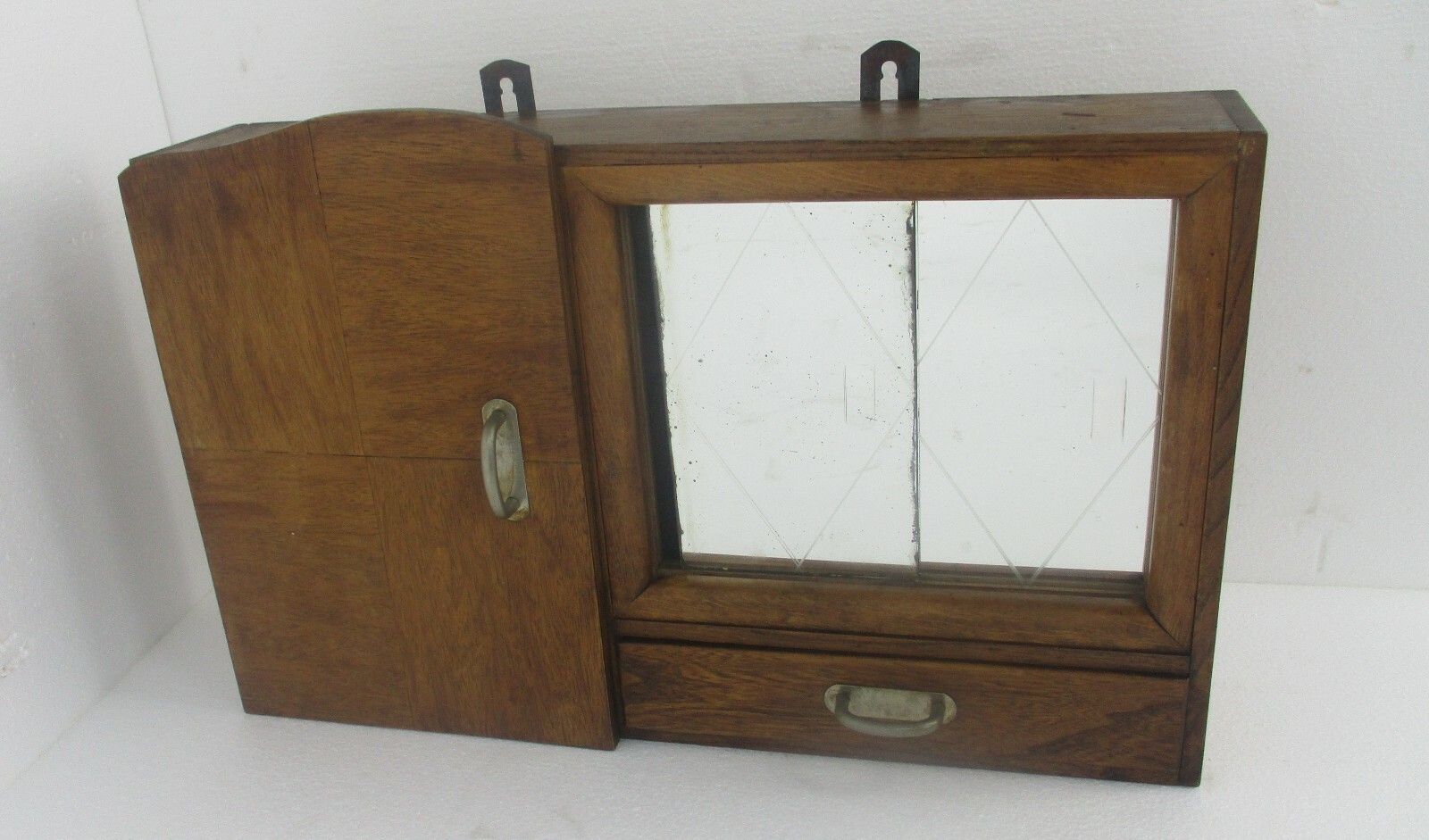 Double Apothecary Bathroom Medicine Kitchen Cabinet Wood Sliding Doors Art Deco photo furniture