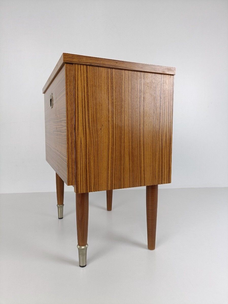 photo furniture Wooden Wood  Nightstand End Table Bedroom Cabinet Vintage Modernist Retro