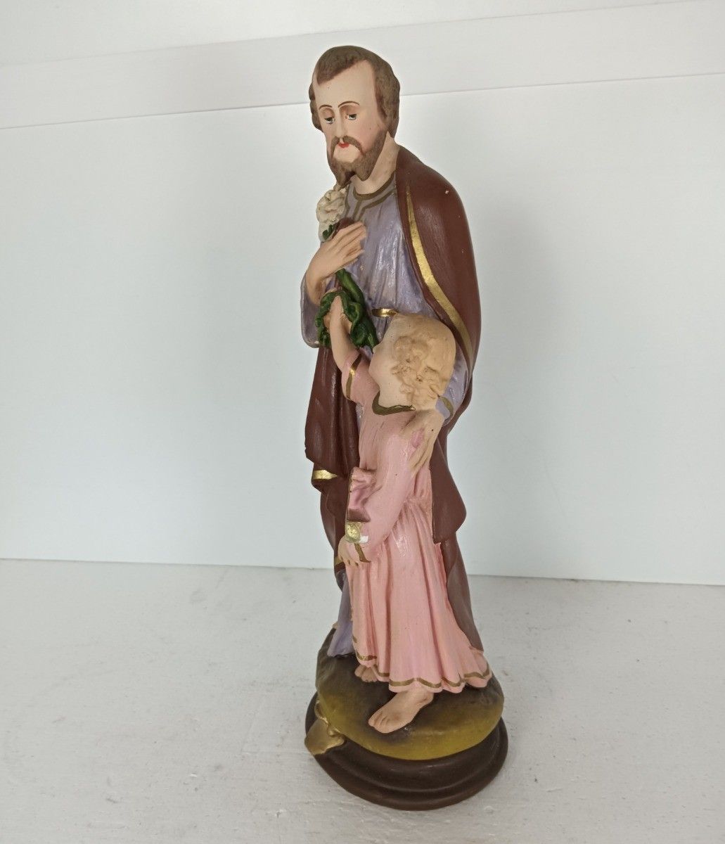 Statue Saint Joseph Protector Of Homes Infant Jesus Statue Neo Gothic Antique Po photo buy