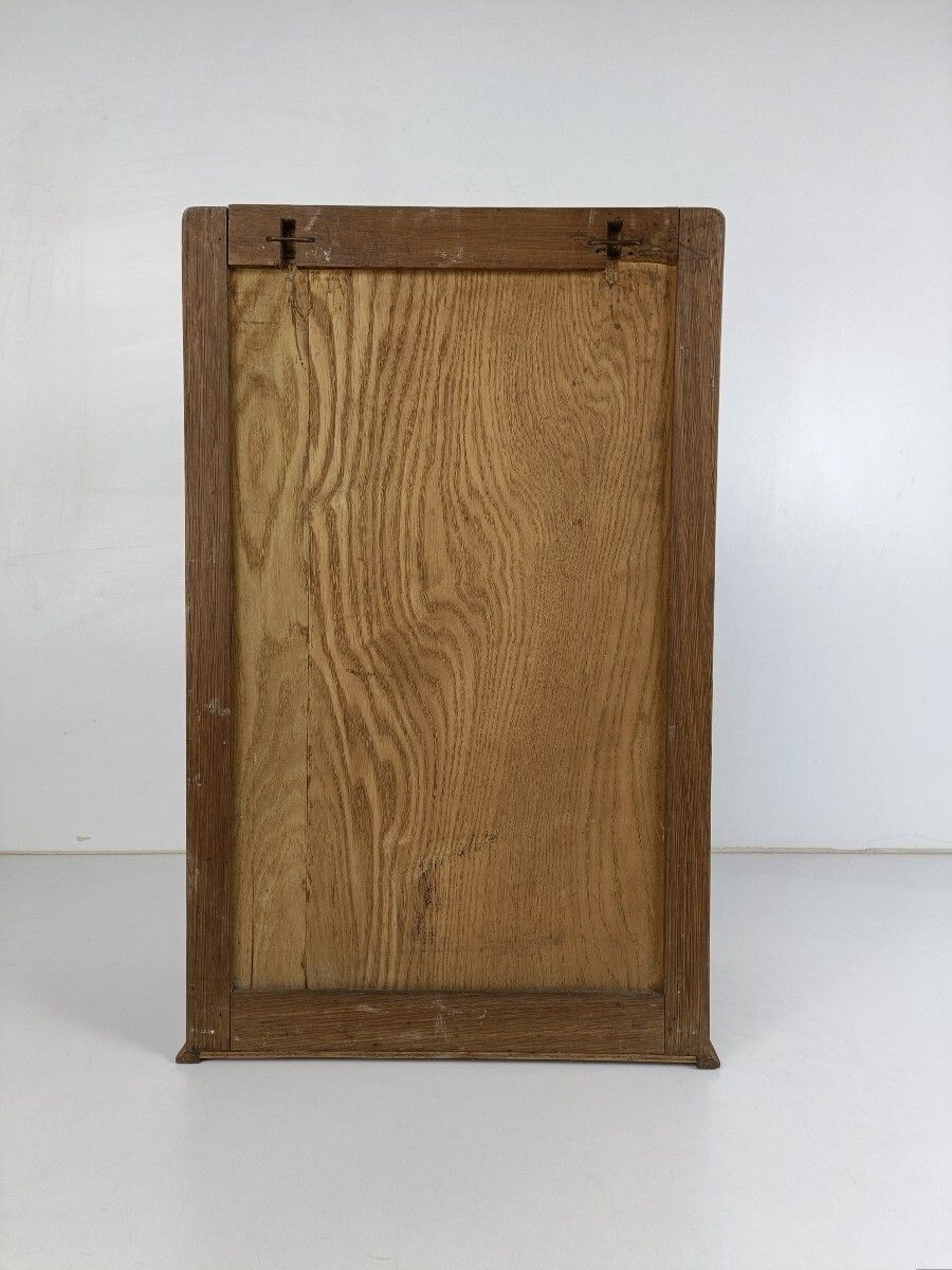 photo for sale Antique Medicine Apothecary Pharmacy Kitchen Bathroom Cabinet White  Frosted Gla