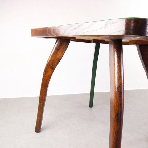 Table H 259 By Jindřich Halabala "Green Line" photo vintage
