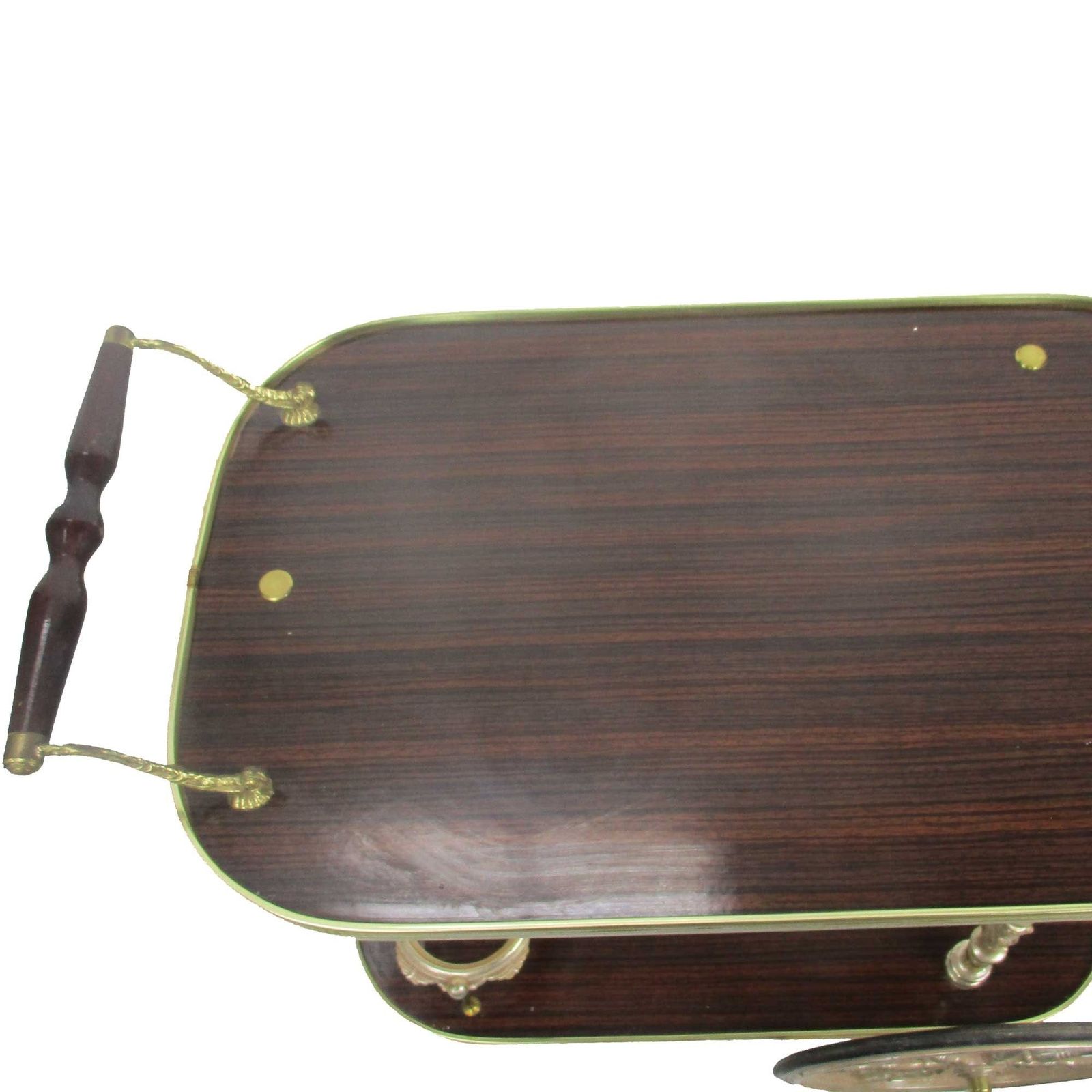 Bar Cocktail Tea Entertainment Cart Trolley Kitchen Island Veneer Retro Funky Ba photo buy
