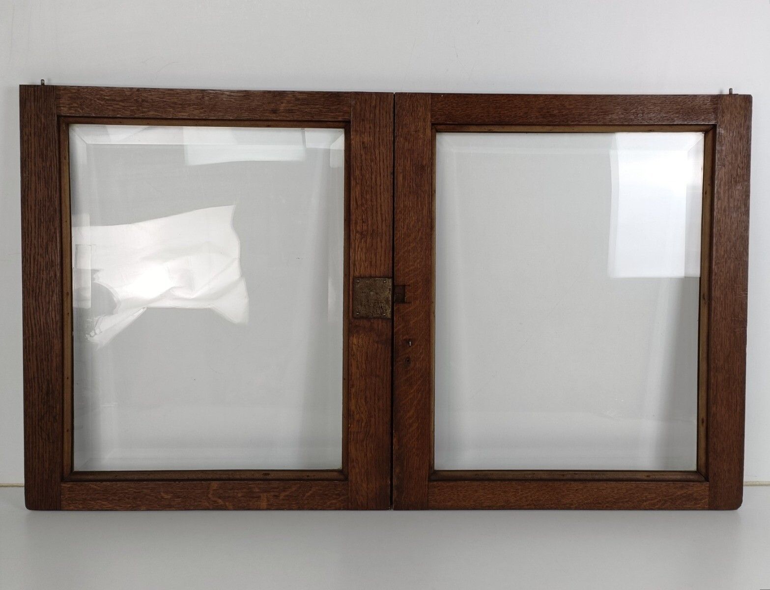 Pair Antique French Hand Carved Wood Door Panels Reclaimed Architectural Beveled photo vintage