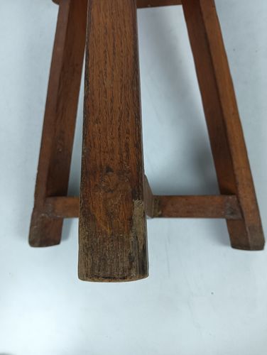 Milking Stool Pedestal Plant Stand Side Table Carved Wood Vintage Special Funky photo vinterior