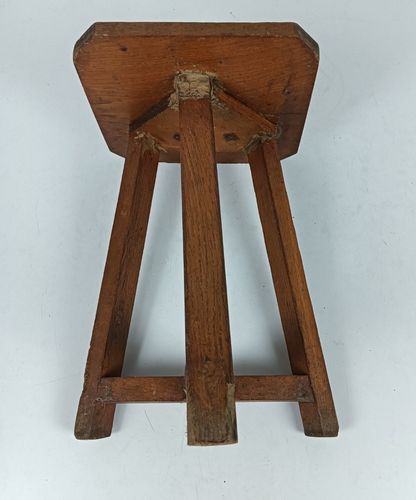 Milking Stool Pedestal Plant Stand Side Table Carved Wood Vintage Special Funky photo buy