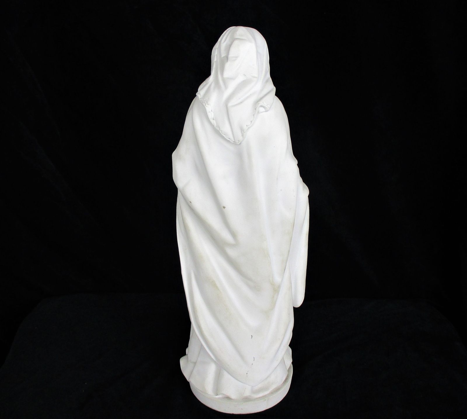photo furniture Reserved Craig French Antique 1900 Bisque Statue Virgin Mary Our Lady Infant Exq