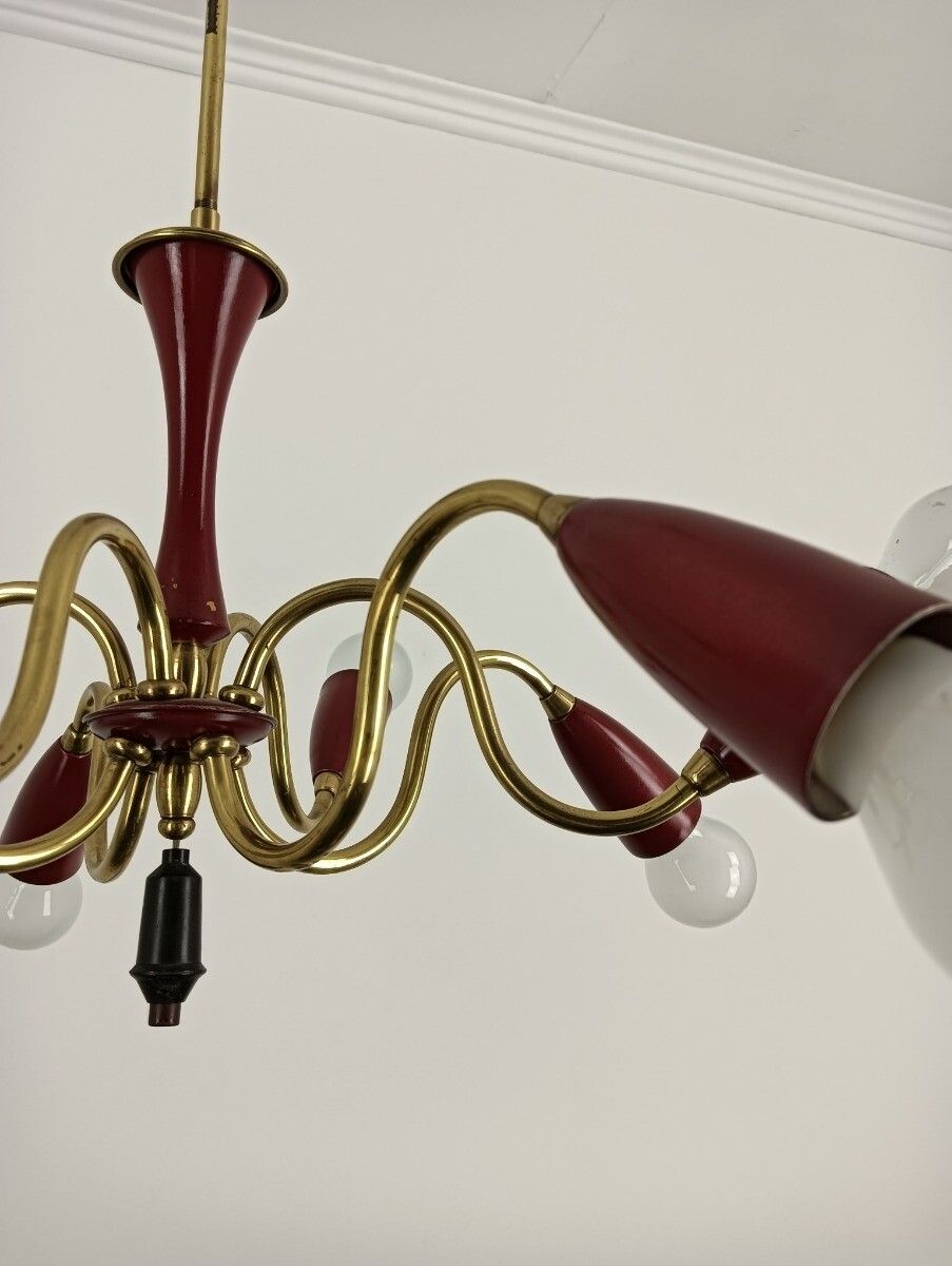 photo for sale Spider Italian 8 Arm Light Sputnik Atomic Chandelier  Era Stilnovo Pop Art Vinta