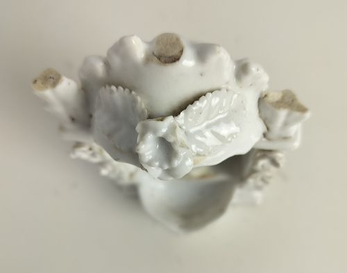 Antique Rare Standing Holy Water Font Vessel Our Lady Madonna Virgin Mary Bisque photo 142.0
