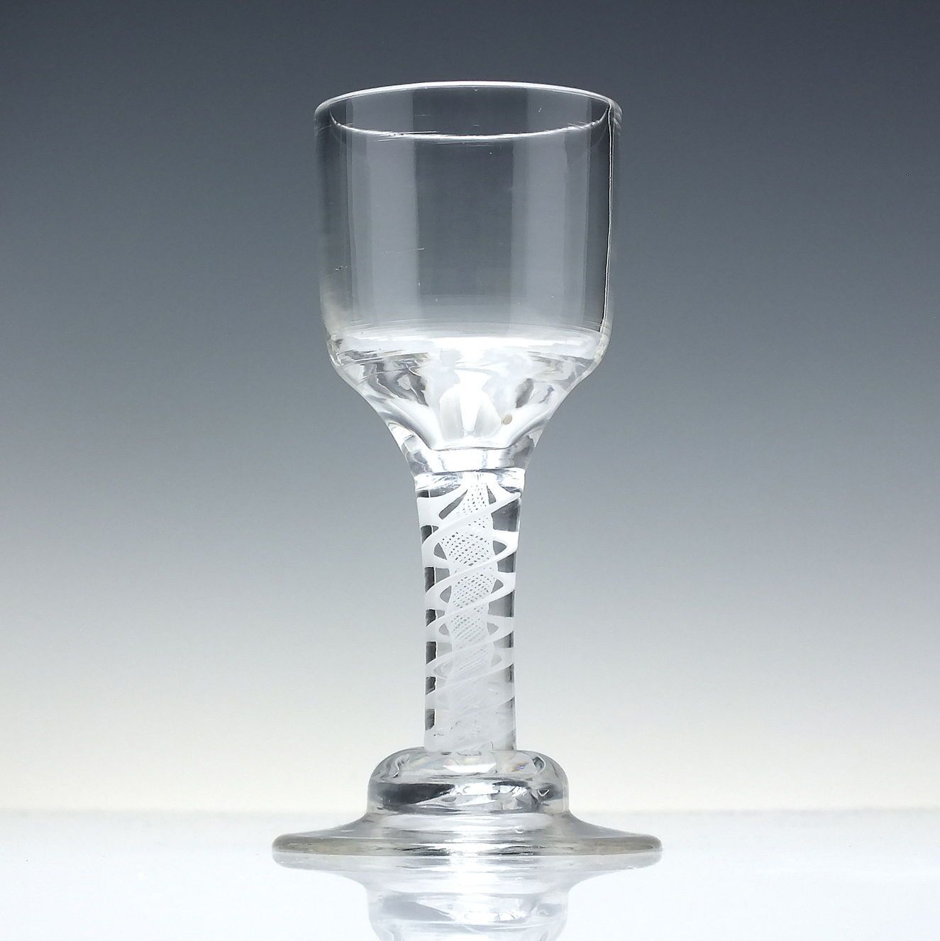 Rare Short Stem Opaque Twist Wine Glass With A Helmet C1760 photo furniture