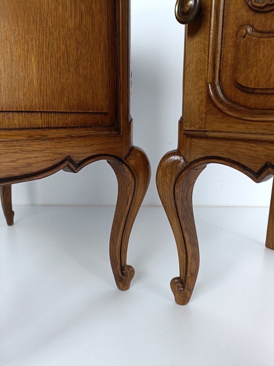 Couple French Louis XV/XVI Style Wooden Nightstands End Tables  Vintage Modernis photo buy
