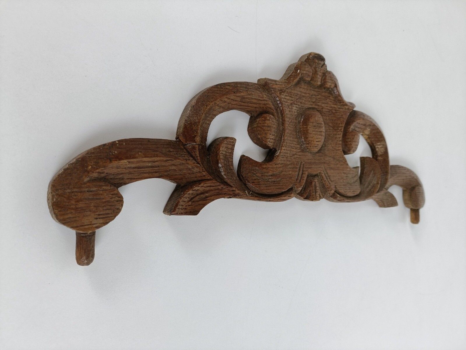 Antique Corbel Hand Carved Wood  Architectural Reclaimed France Panel Pediment S photo for sale