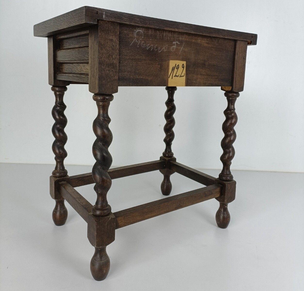photo furniture Barley Twist Wooden Side Table Desk Barn Country Style Mid Century Stunning Ra