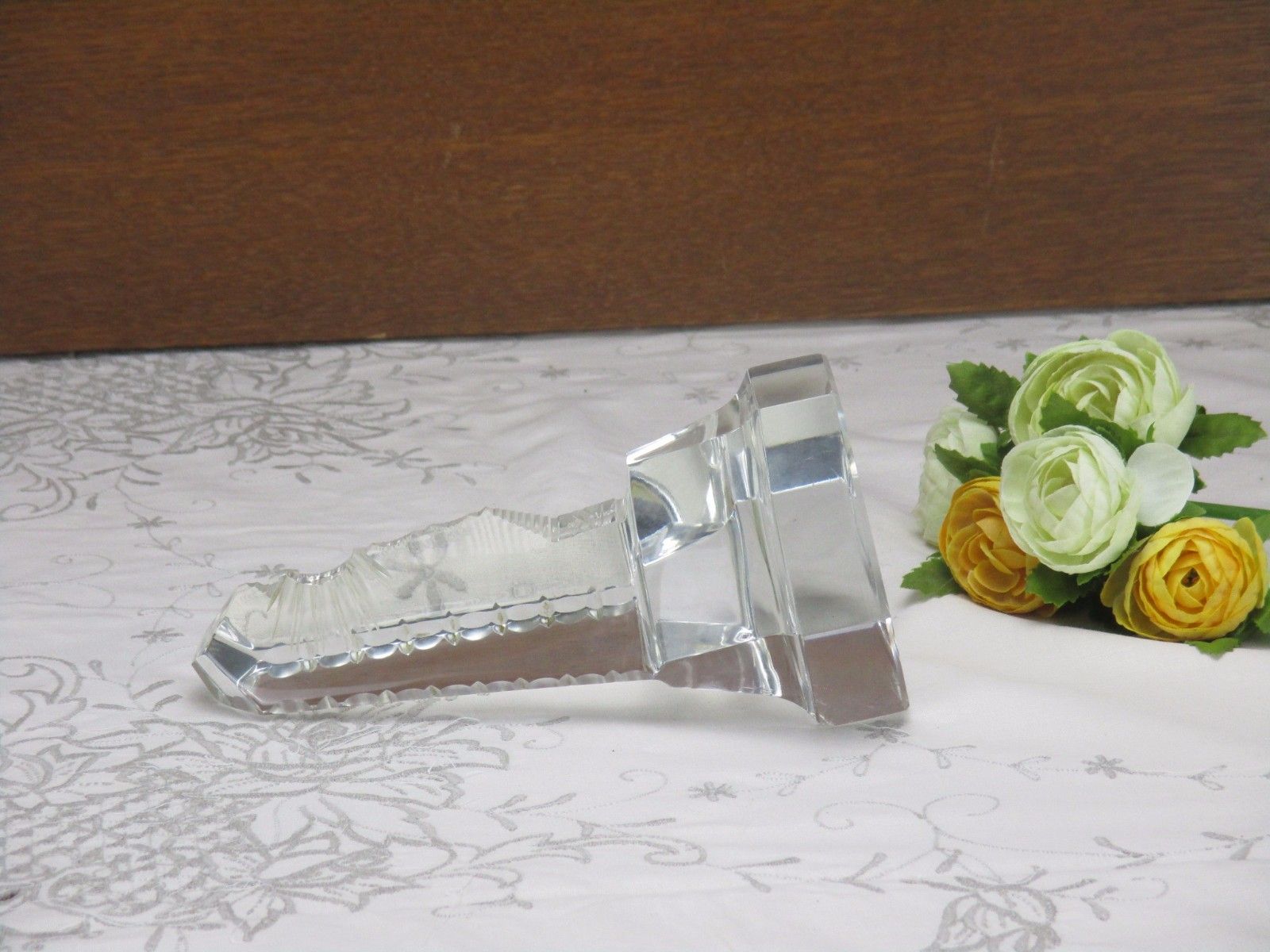 photo furniture Val St Lambert Crystal Paperweight Trylon Obelisk Chalice Rare Belgium Lovely