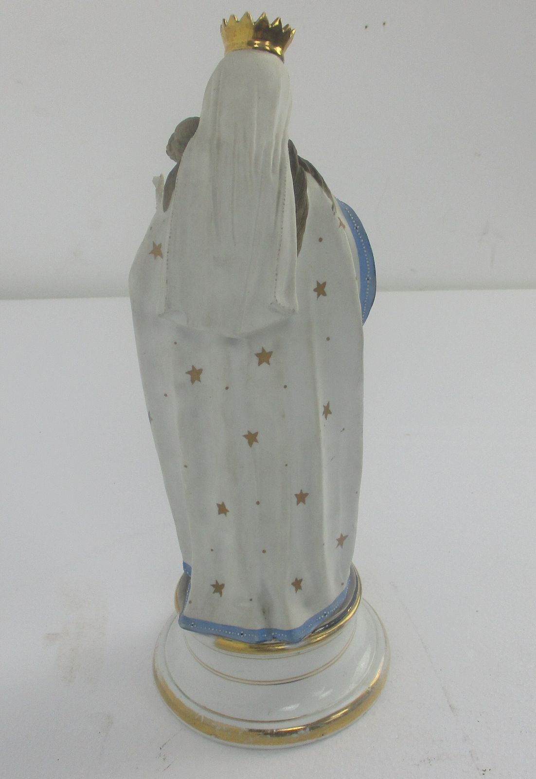 photo for sale Antique Porcelain Bisque Statue Virgin Mary Our Lady Madonna Infant Holy Heart E