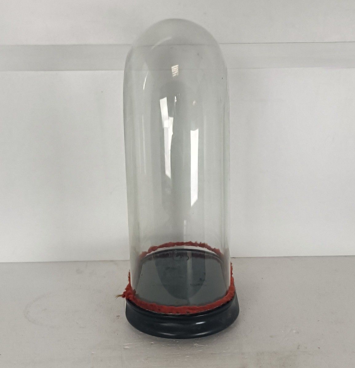 Antique Victorian Oval Hand Blown Glass Globe Dome Doll Clock 18.11" 11.41"6.88" photo Home Decor
