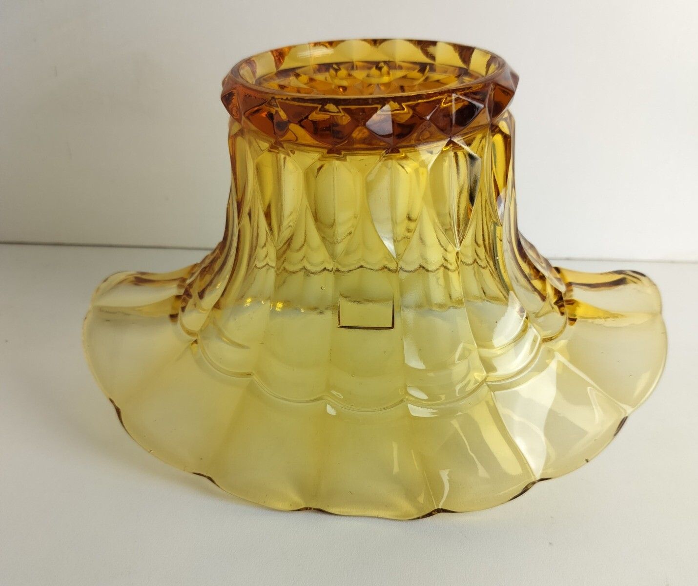 photo furniture Art Deco Amber Brown  Flower Holder Pique Fleurs Art Glass Vase 2 Pieces Luxval