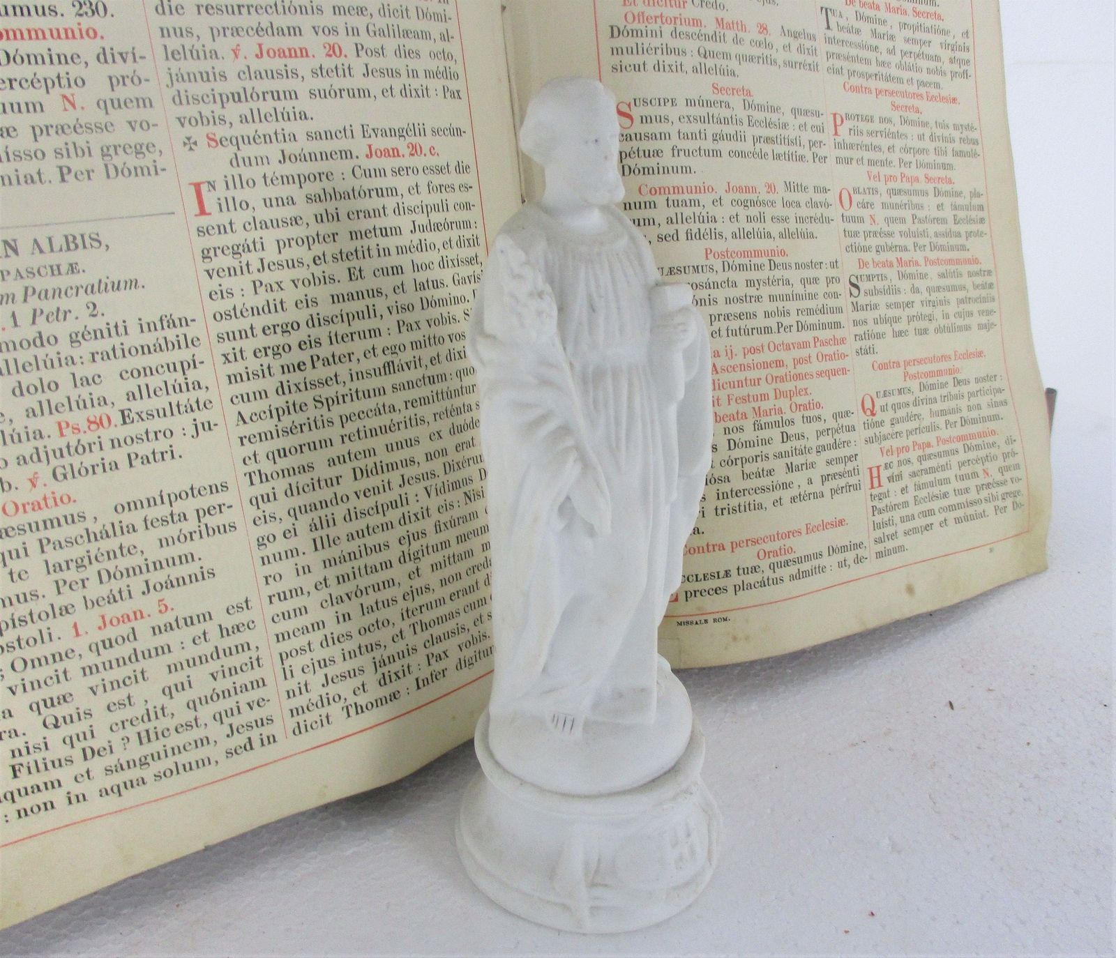 Antique Bisque Porcelain Statue Saint St Joseph Carpenter Protector Of Houses 8. photo furniture