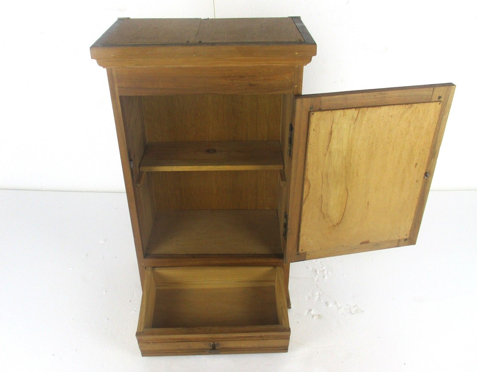 Large Apothecary Bathroom Medicine Kitchen Cabinet Wood Barn Farmhouse Style photo vintage