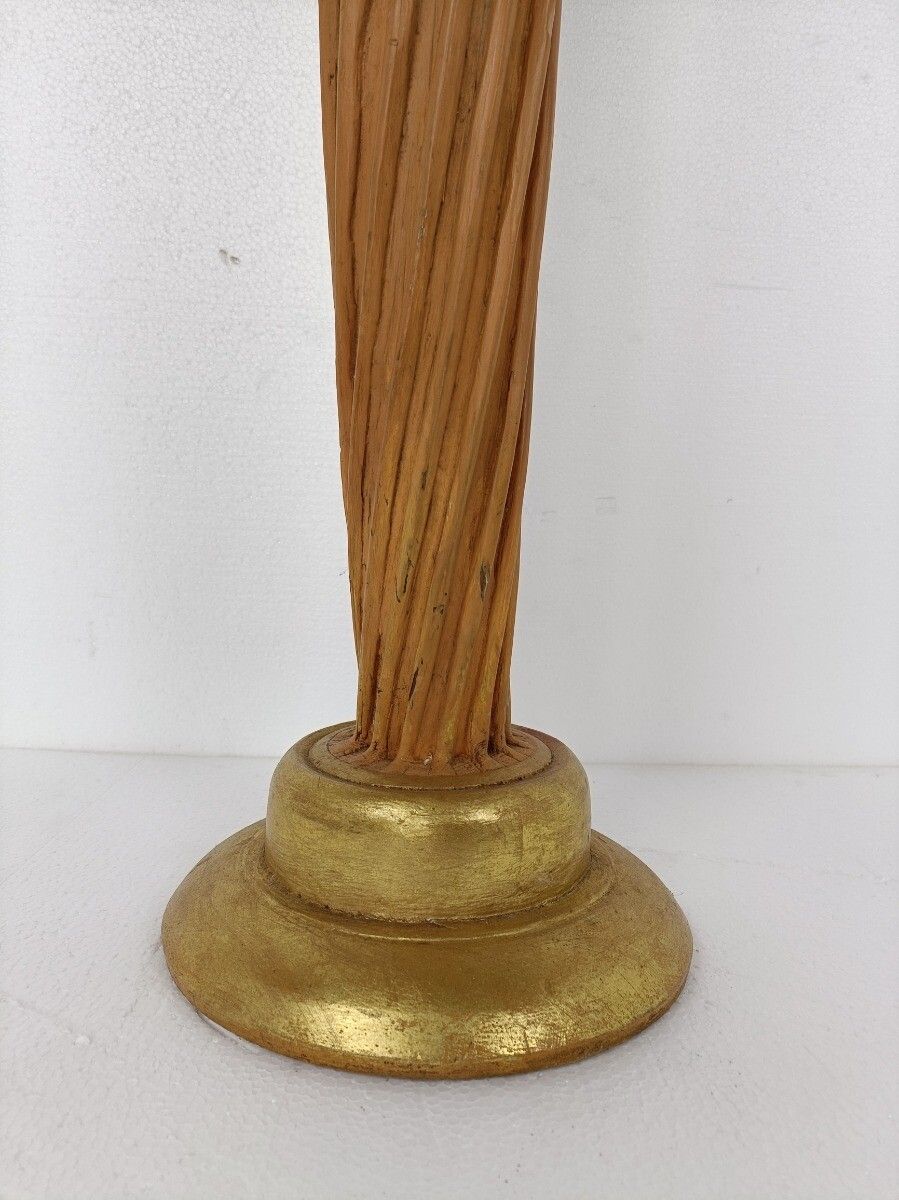 Wooden  Polychrome Side Wine Display Table Pedestal Plant Bonsai Flower Stand photo for sale