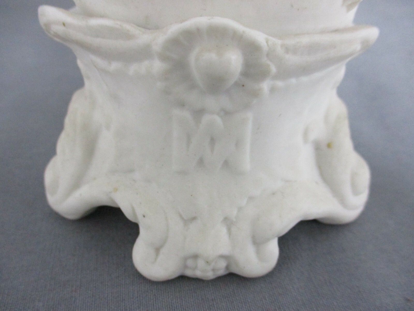 French Antique 1900 Bisque Statue Virgin Mary Our Lady Madonna Infant Jesus 9.8" photo Art