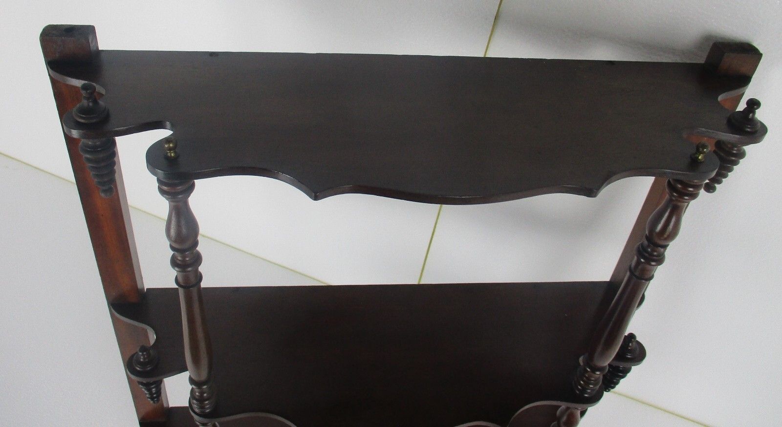 photo for sale Pedestal Display Side Table Plant Stand Italian Wood Vintage Etagère Display