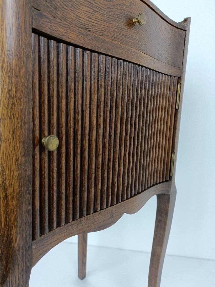 Art Deco Art Nouveau Brown  Side Cabinet Table Night Stand Antique Exquisite Fro photo vintage