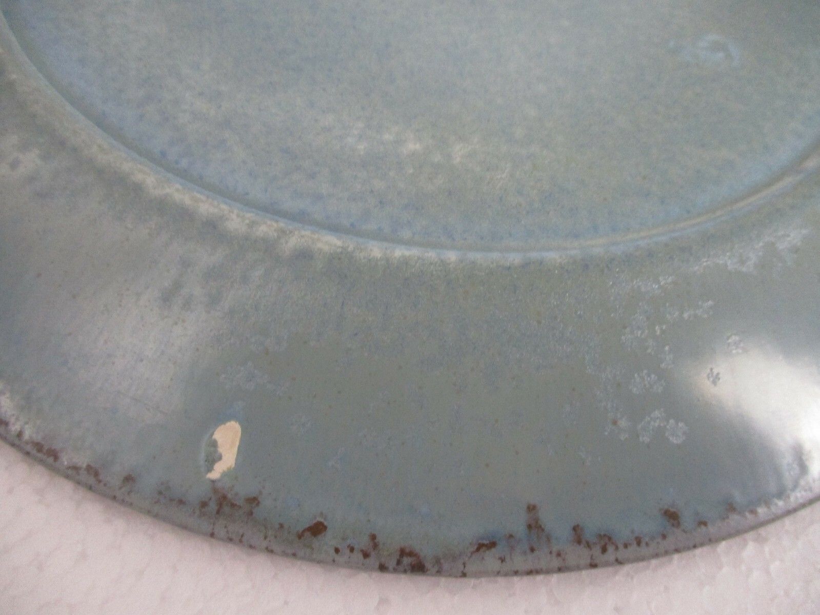 Set Of 6 French Oyster Plates Porcelain Faience Hand Painted Glazed photo vinterior