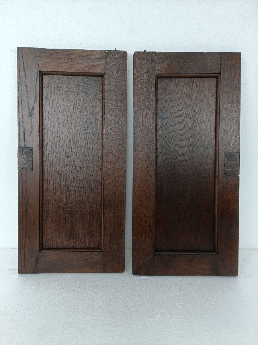 Pair Antique French Hand Carved Wood Oak Door Panels Reclaimed Architectural Flo photo buy