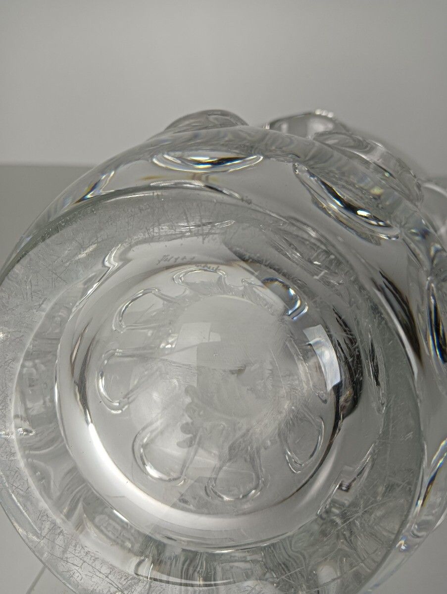 Luxurious Val St Lambert Crystal Large Vase Art Glass Art Deco Vintage Belgian D photo vintage