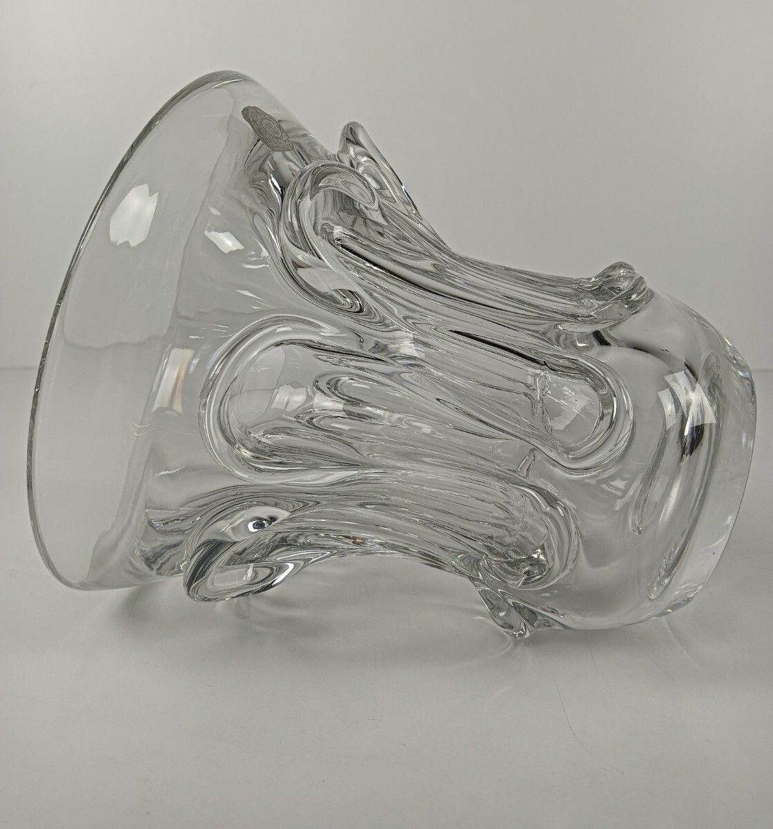 425.0 Luxurious Val St Lambert Crystal Large Vase Art Glass Art Deco Vintage Belgian D photo