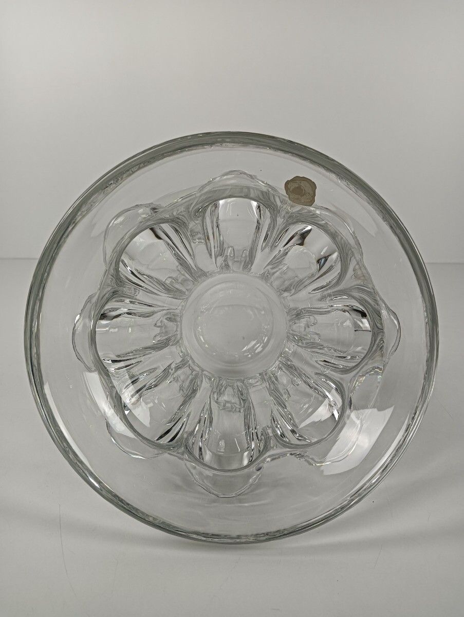 photo vinterior Luxurious Val St Lambert Crystal Large Vase Art Glass Art Deco Vintage Belgian D