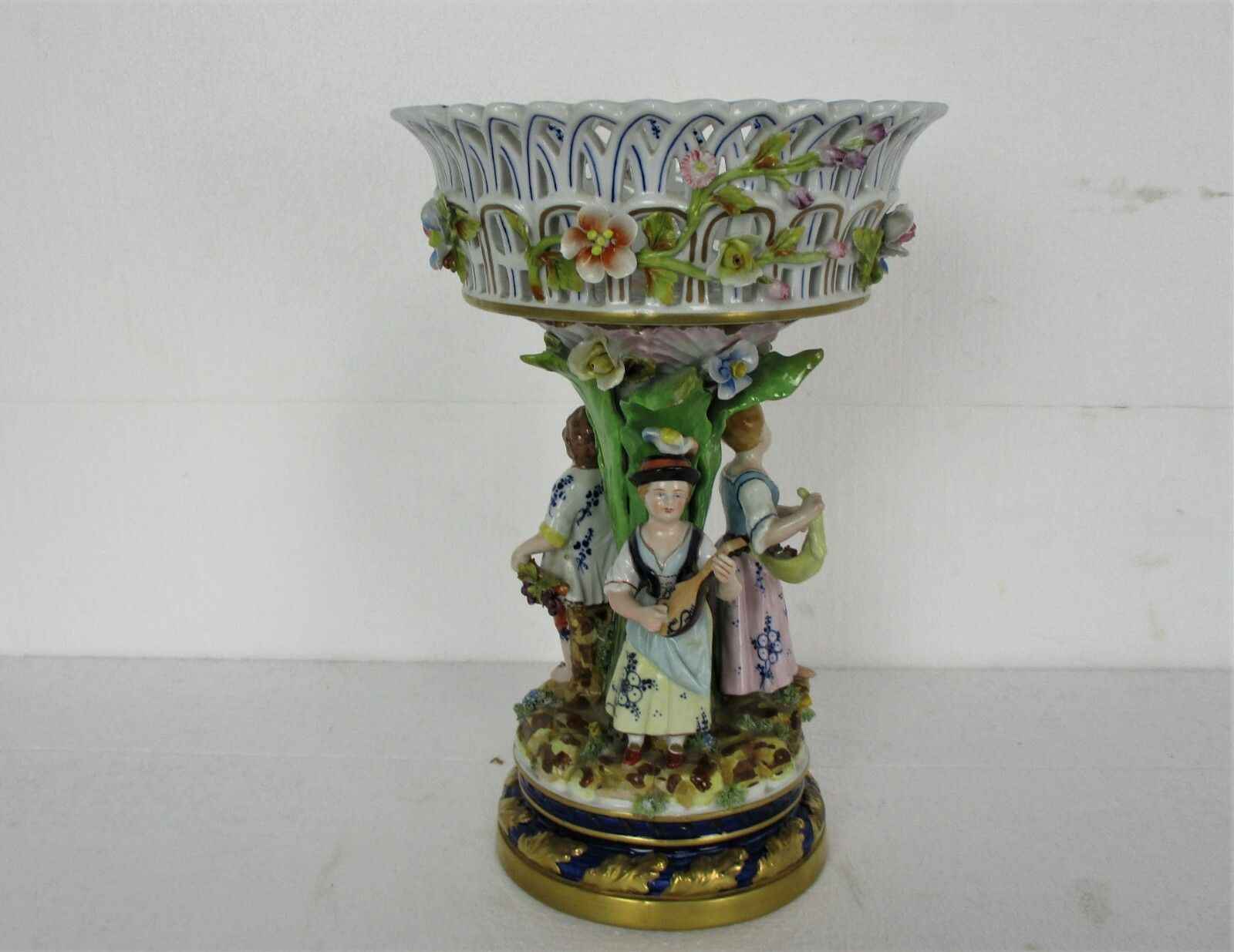 French Sevres Large Table Centerpiece  Marked Porcelain Figurines Delicate Wow photo furniture