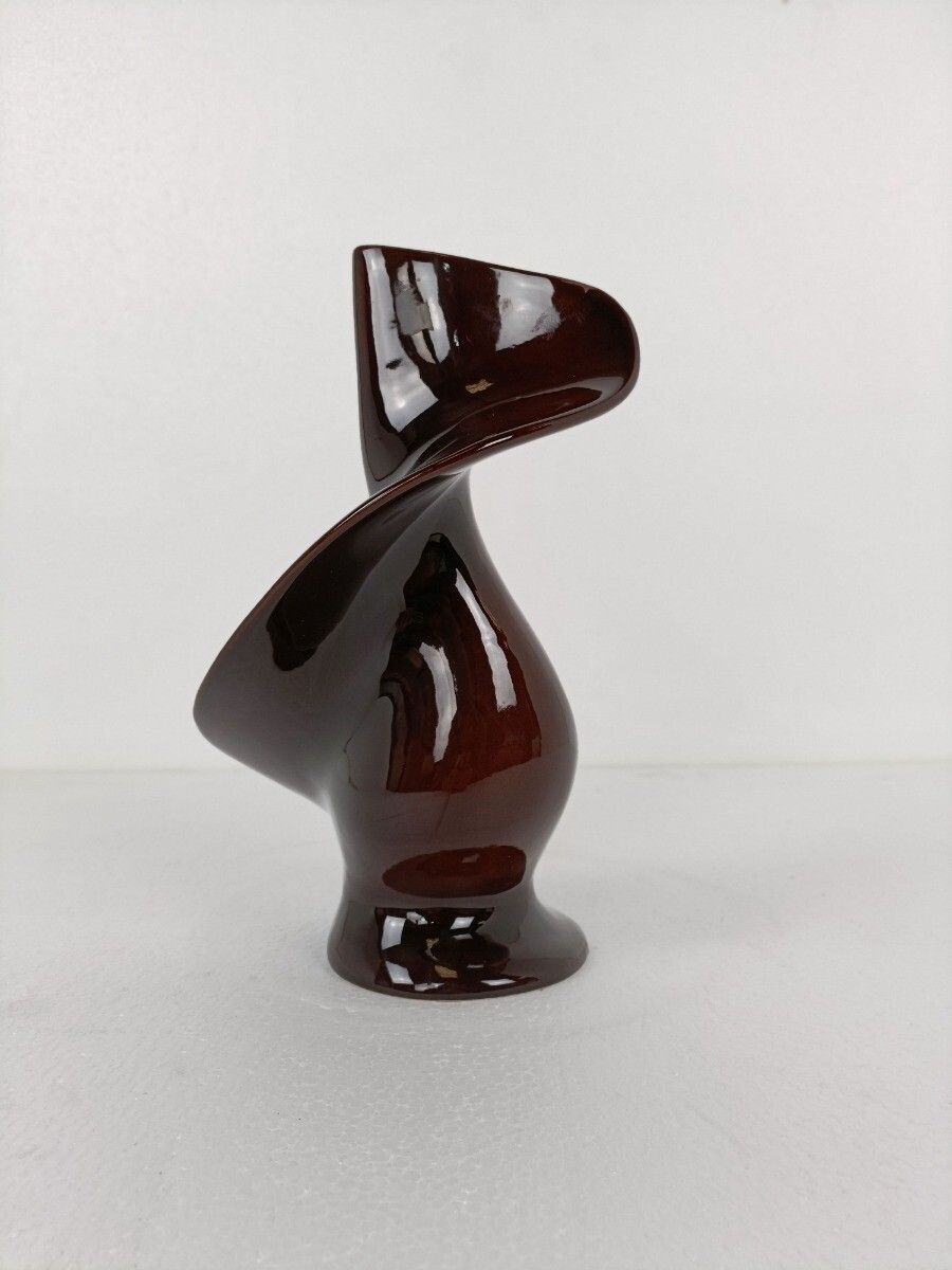 Occato  Gigante & Zambusi Post Modern Vase By Sicart Italy Space Age Twisted Bro photo 566.0