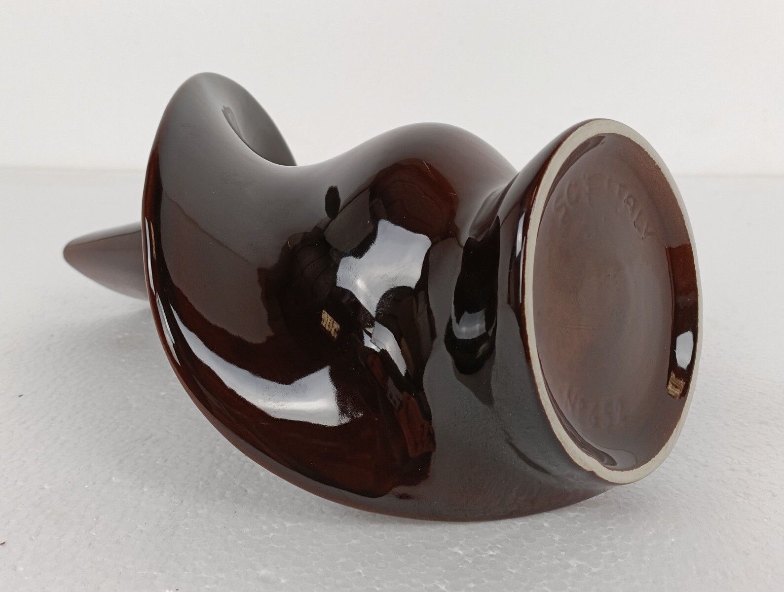 photo furniture Occato  Gigante & Zambusi Post Modern Vase By Sicart Italy Space Age Twisted Bro