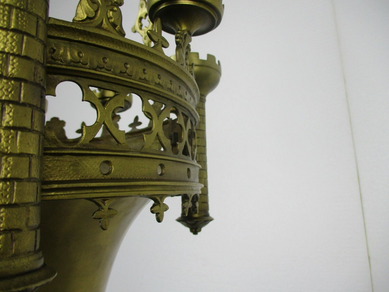 Gothic Castle Chandelier With Candles Bronze & Copper Not Electrified Antique photo buy