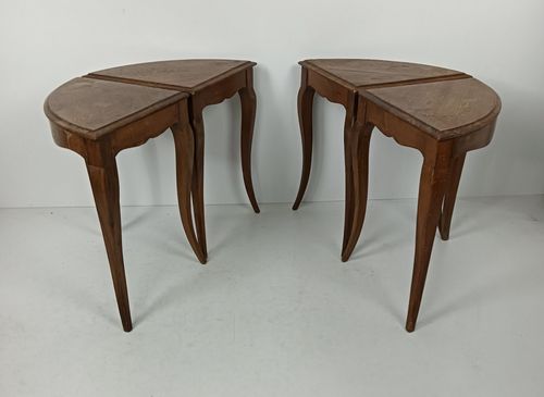 photo for sale Set Of 4 Carved Wooden Vintage Side Occasional Tables Louis XV Style Practical L