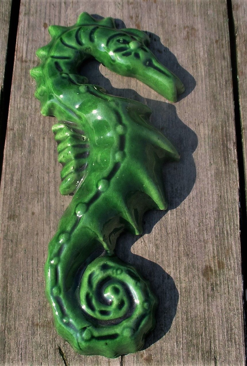 Seahorse Hippocampe Modernist Ceramic Wall Plaque Era Amphora Perignem Vallauris photo Art