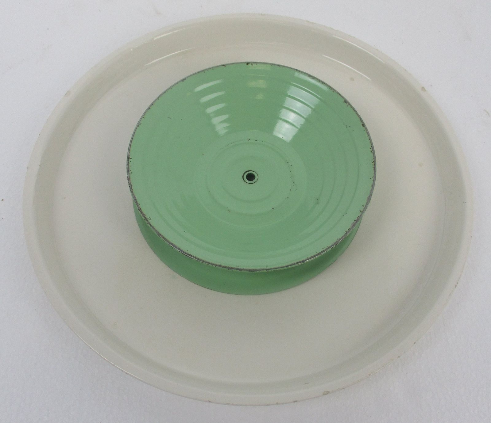 Vintage Rotating Cake Stand Plate Lazy Susan Turntable Serving Tray Porcelain photo vinterior