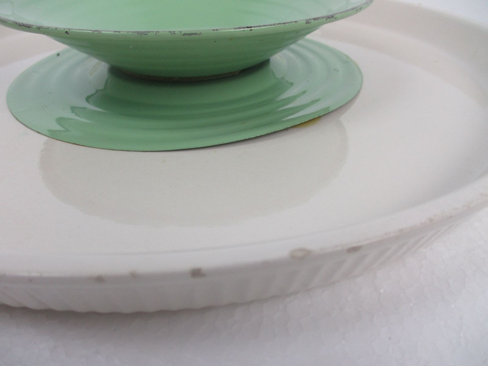 Vintage Rotating Cake Stand Plate Lazy Susan Turntable Serving Tray Porcelain photo vintage