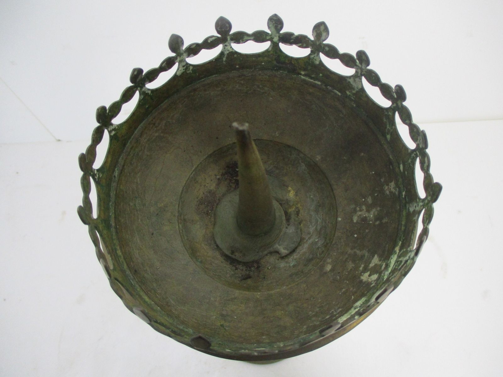 Antique Candle Holder Candle Stick Church  Chapel Altar Monastery Brass 24.4&Quo photo vinterior